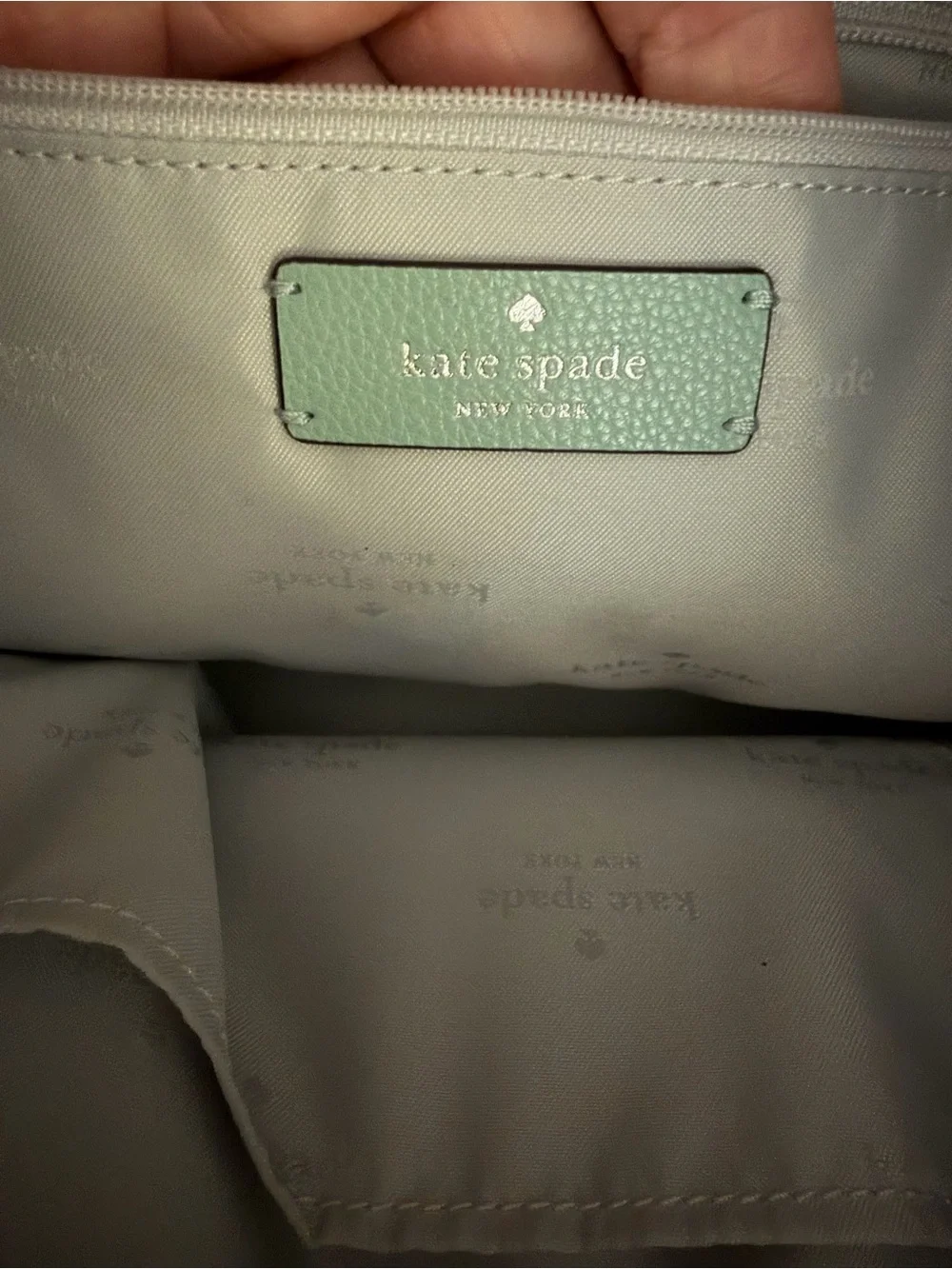 kate spade Pale Blue Leather Double-Handle Tote